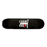 Skeleton Red Heart Skateboard Decks