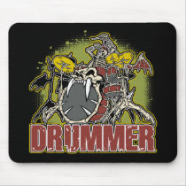 Skeleton Rock Drummer Mouse Mat