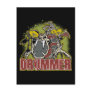 Skeleton Rock Drummer Postcard