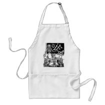 Skeleton Teacher and Students "Day of the Dead" Aprons