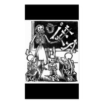 Skeleton Teacher and Students "Day of the Dead" Business Cards