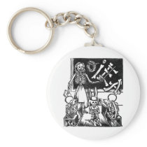 Skeleton Teacher and Students "Day of the Dead" Key Chains