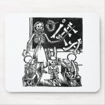 Skeleton Teacher and Students "Day of the Dead" Mousepads