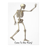 Skeleton Waving Halloween Invitation