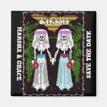 skeleton wedding 3 magnet