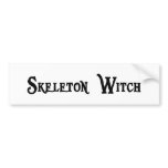 Skeleton Witch Bumper Sticker