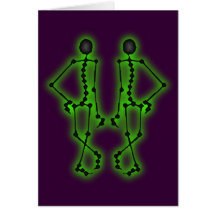 Skelette sceletons grußkarte