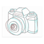 sketch camera postcard