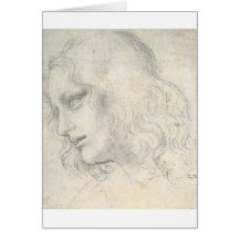 sketch for Leonardo da Vinci's Last supper.. Card