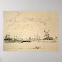 Sketch of Windmills poster/print