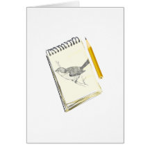 Sketch Pad Bird Card