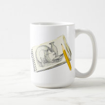 Sketch Pad Drawing Coffee Mugs