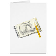 Sketch Pad Drawing Greeting Card