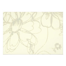 Sketched Flowers II Wedding Invitation