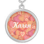 Sketched Hearts Necklace