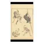 Sketches of Japanese Martial arts, Ninja c. 1800's Business Card Template
