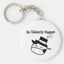 Sketchy Cow: Udderly Happy Key Chains
