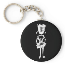 Sketchy White Abimbola Keychain keychains