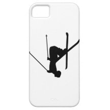 Ski Black Silhouette iPhone 5 Cover