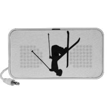Ski Black Silhouette Mini Speaker