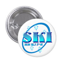 Ski Bum Pinback Buttons