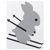 ski bunny icon full color flyer