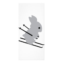 ski bunny icon rack cards