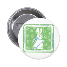 Ski Bunny Pinback Button