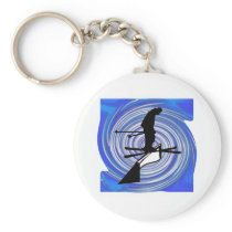 Ski Buzzing Boundary Key Chain