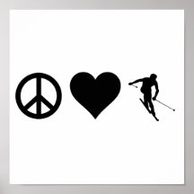 Ski d'amour de paix poster