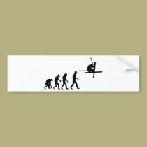 ski evolution icon bumper stickers