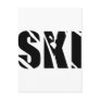 ski icon sign postcard