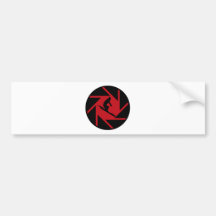 SKI IN RED BUMPER STICKERS