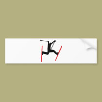 ski jump icon bumper stickers