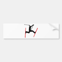 ski jump icon bumper sticker