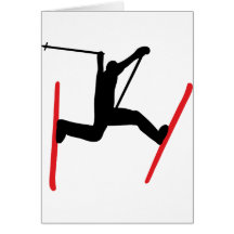 ski jump icon greeting cards