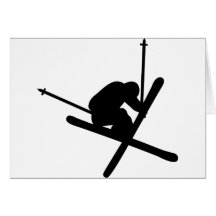 ski jump skiing cards