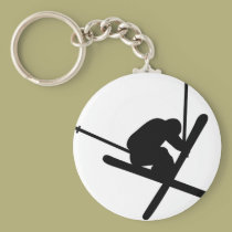 ski jump skiing keychains