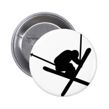 ski jump skiing pin
