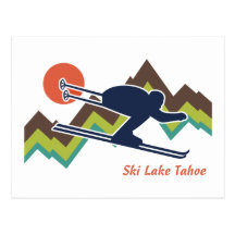 Ski Lake Tahoe Postcard