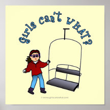 Ski Liftie Girl Print