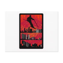 SKI MADE MAKE POST CARD