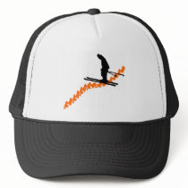 Ski Orange Scooped Trucker Hats