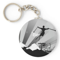 ski powder trail keychains