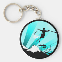 ski powder trail keychains