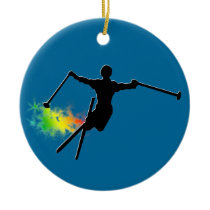 ski powder trail ornaments