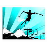 ski powder trail post cards