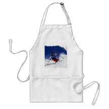 Ski Racing Down the Mountain Aprons