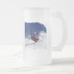 Ski Racing Down the Mountain Coffee Mugs