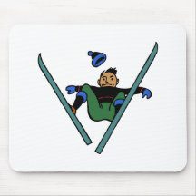 Ski Schi fahren skiing Unfall accident Mousepads